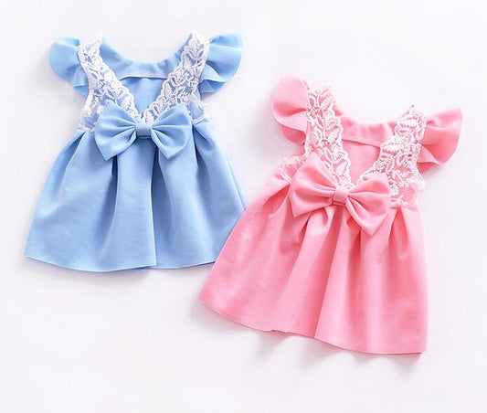 Bow and Lace Dolly Dress