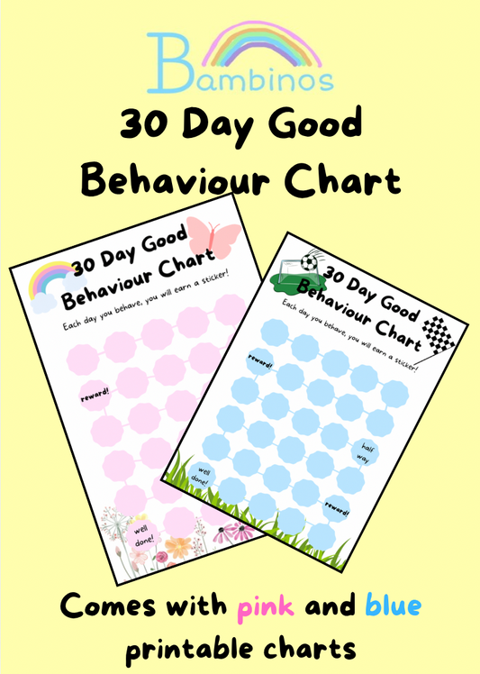 30 Day Behaviour Sticker Chart