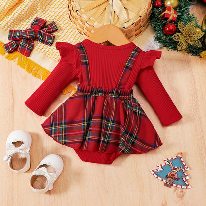 Plaid Dress and Bow