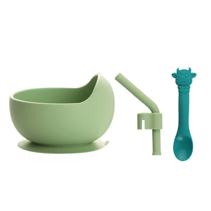 Silicone Suction Bowl (with straw)