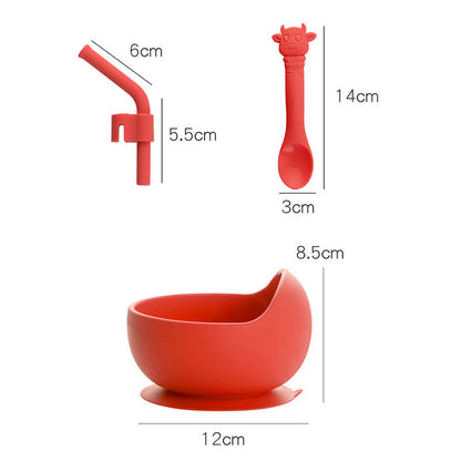 Silicone Suction Bowl (with straw)